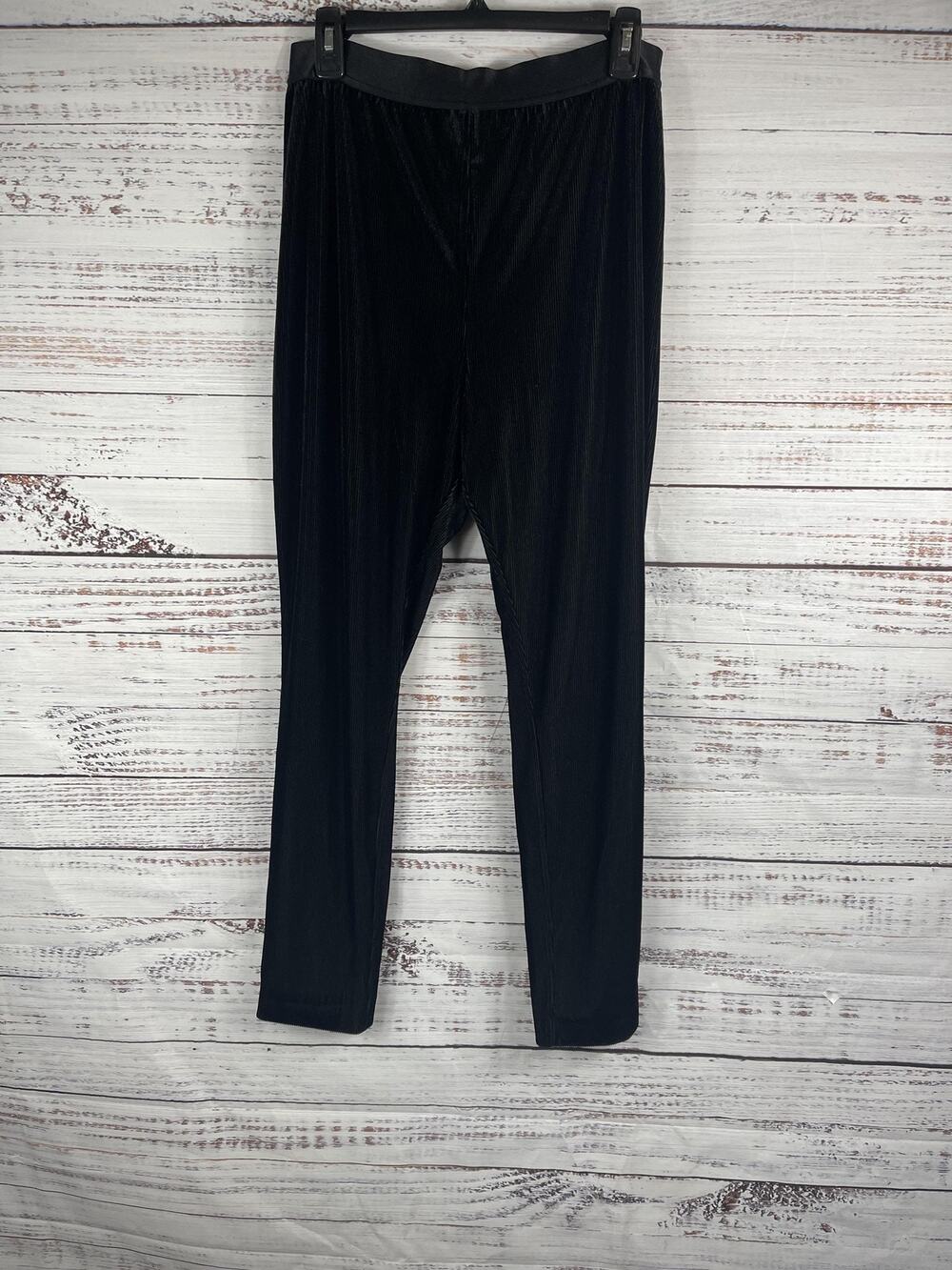 Lovers + Friends Pants Women's XL Pleated Velvet High Rise Pull On Elastic Waist